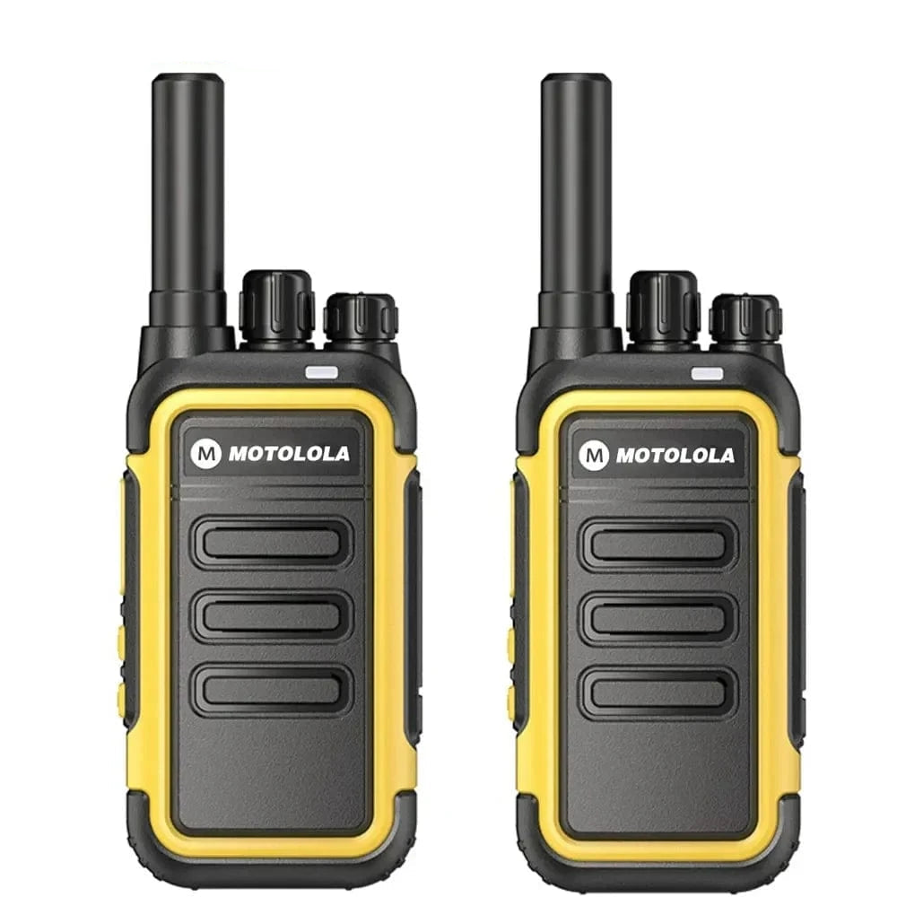 MOTOLOLA F1 Walkie Talkie  Portable Two-Way Radio UHF Transceiver Set Walkie-talkies Radio Walkie Talkie Long Range COD Yellow-2Pcs / USB Plug