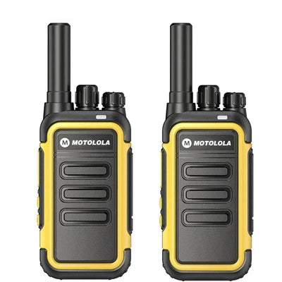 MOTOLOLA F1 Walkie Talkie  Portable Two-Way Radio UHF Transceiver Set Walkie-talkies Radio Walkie Talkie Long Range COD Yellow-2Pcs / USB Plug