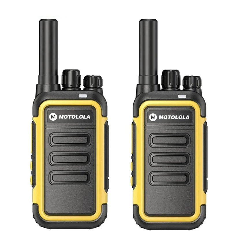 MOTOLOLA F1 Walkie Talkie  Portable Two-Way Radio UHF Transceiver Set Walkie-talkies Radio Walkie Talkie Long Range COD Yellow-2Pcs / USB Plug