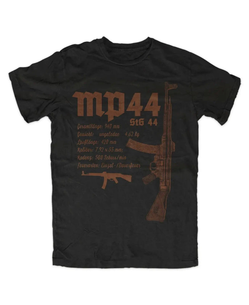MP44 Premium Men T-shirt Army Military MG 42 Germany Short Sleeve Casual  T Shirt black / S