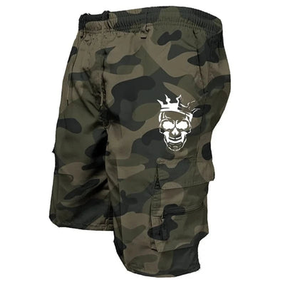 New fashionable multi-pocket men's casual shorts fitness loose casual pants camouflage tactical shorts CamouflageGreen / 3XL