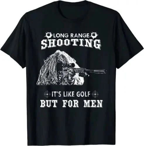 NEW LIMITED Funny Sniper Gifts Long Range Shooting T-Shirt pattern / S
