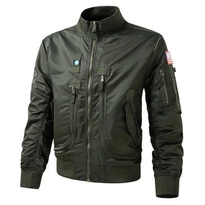 New MA1 Pilot Bomber Jacket Men's Fashion Spring Autumn Baseball Suit Casual Coat Men's Military Windproof Jacket army green / S