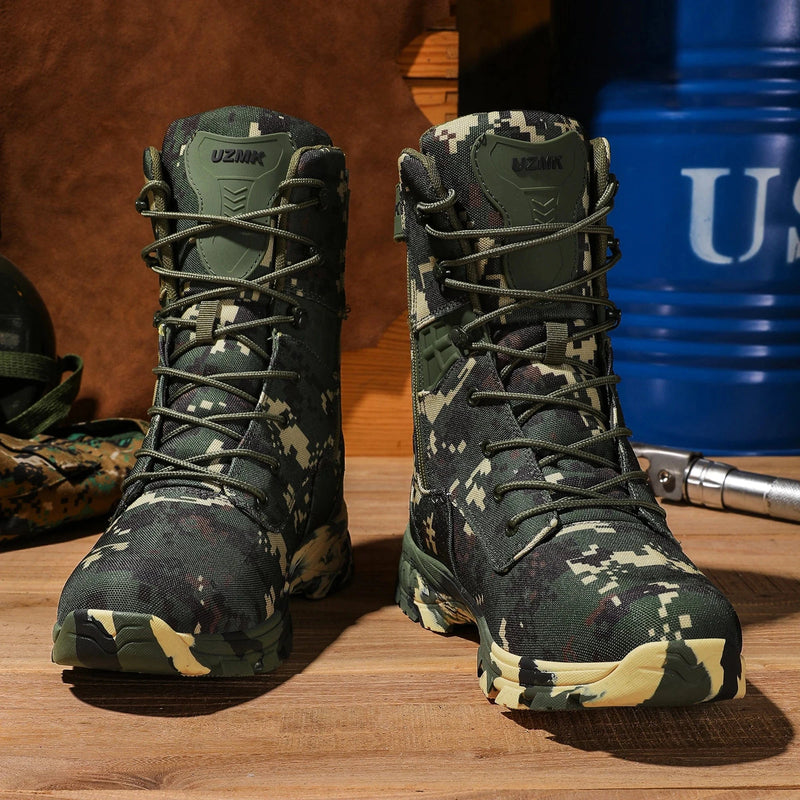 New Men Tactical Boot Combat Anti-Slip Brand Unisex Breathable Special Force Size Plus Army Boots Male Military Motorcycle Shoe