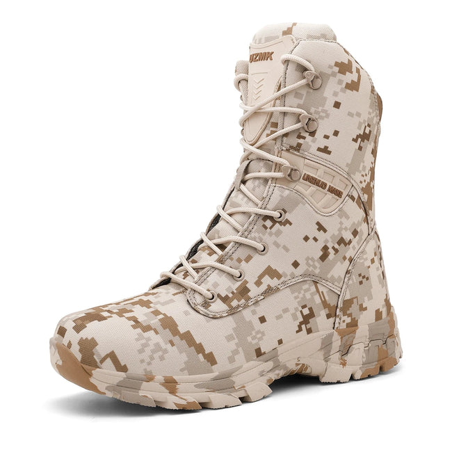 New Men Tactical Boot Combat Anti-Slip Brand Unisex Breathable Special Force Size Plus Army Boots Male Military Motorcycle Shoe Q3-khaki / 40 / CHINA