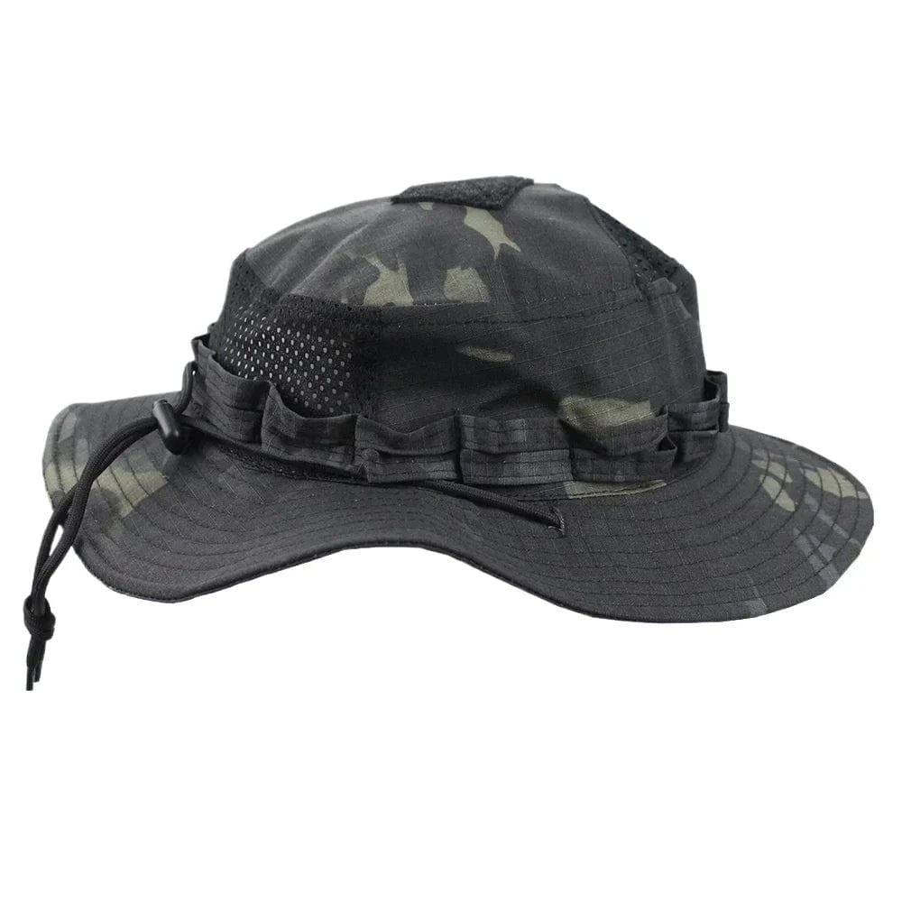 New Tactical Boonie Hat Cap Outdoor Sports Fishing Hiking Hat Hunting Hiking Camping Camo Sunproof Hats Mens Headwear