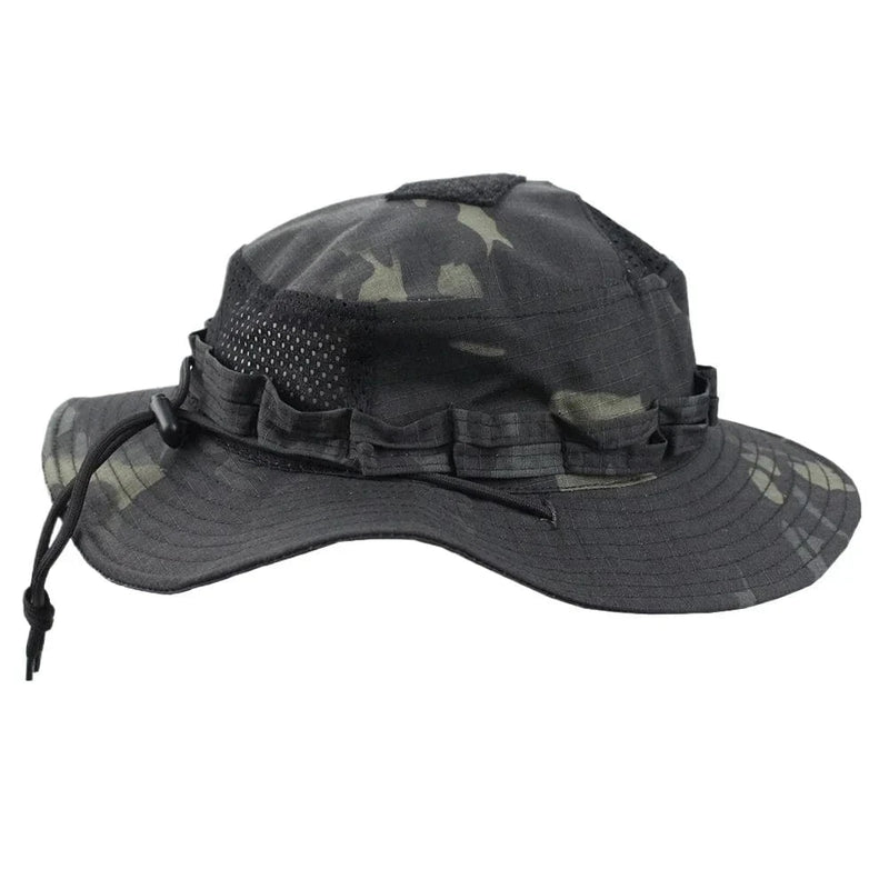 New Tactical Boonie Hat Cap Outdoor Sports Fishing Hiking Hat Hunting Hiking Camping Camo Sunproof Hats Mens Headwear