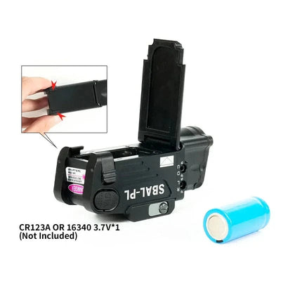 New Tactical SBAL-PL Flashlight 400LM Strobe LED Red Laser Hanging Weapon Light For 20MM Rail Night Fishing Hunting Accesssories