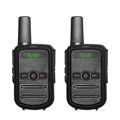 New WLN KD-C52 Mini Handheld Transceiver  UHF400-470MHz  Two Way Radio 16CH Walkie Talkie KD-C51 Upgraded Black-2PCS / spain