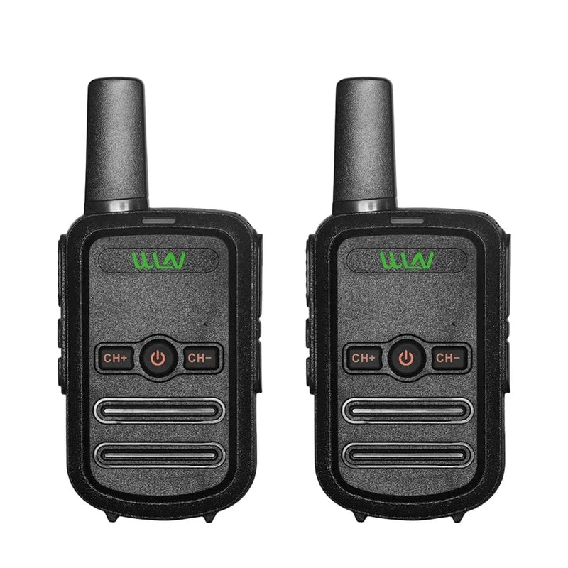 New WLN KD-C52 Mini Handheld Transceiver  UHF400-470MHz  Two Way Radio 16CH Walkie Talkie KD-C51 Upgraded Black-2PCS / spain