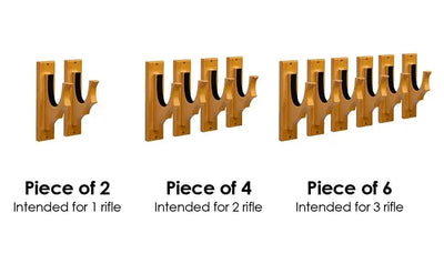 ONETIGRIS Gun Rack Wall Mount - Gun Hooks for Shotgun Bow Gun Holder Horizontal Hold Up Display Hanger Hardwood & Soft Padding