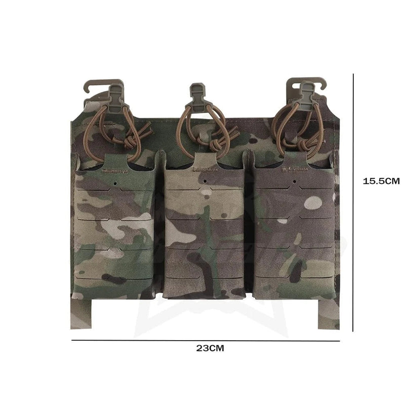 OPHIDIAN V5 PC Triple Magazine Panel Triple 5.56 Magazine Pouch Front Panel Laser Cut Hunting Gear