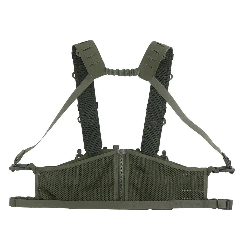 OPHIDIAN with M4 AR Magazine Pouch Adjustable Molle H-Type Vest Chest Gear Lightweight Zipper Link Fixed Vest