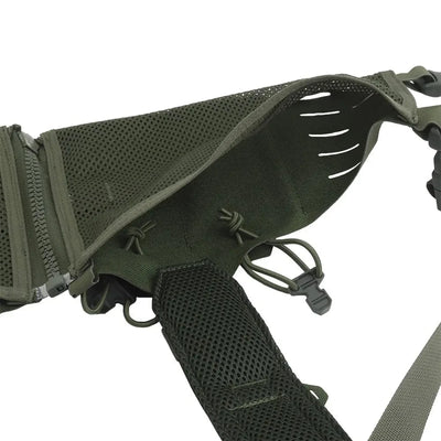 OPHIDIAN with M4 AR Magazine Pouch Adjustable Molle H-Type Vest Chest Gear Lightweight Zipper Link Fixed Vest