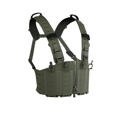 OPHIDIAN with M4 AR Magazine Pouch Adjustable Molle H-Type Vest Chest Gear Lightweight Zipper Link Fixed Vest