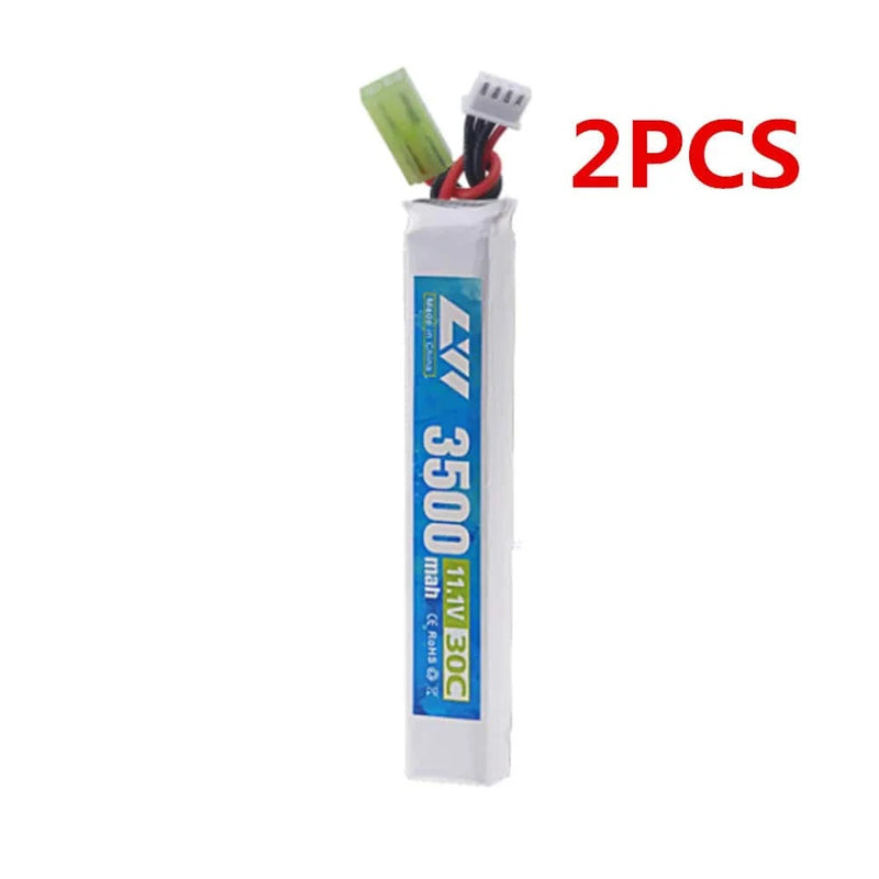 Original LiPo battery 11.1V 3S 3500mAh 30C 5020120 for RC Water Gun Airsoft BB Air Pistol Electric Toys Guns Parts 2pcs Small tamiya
