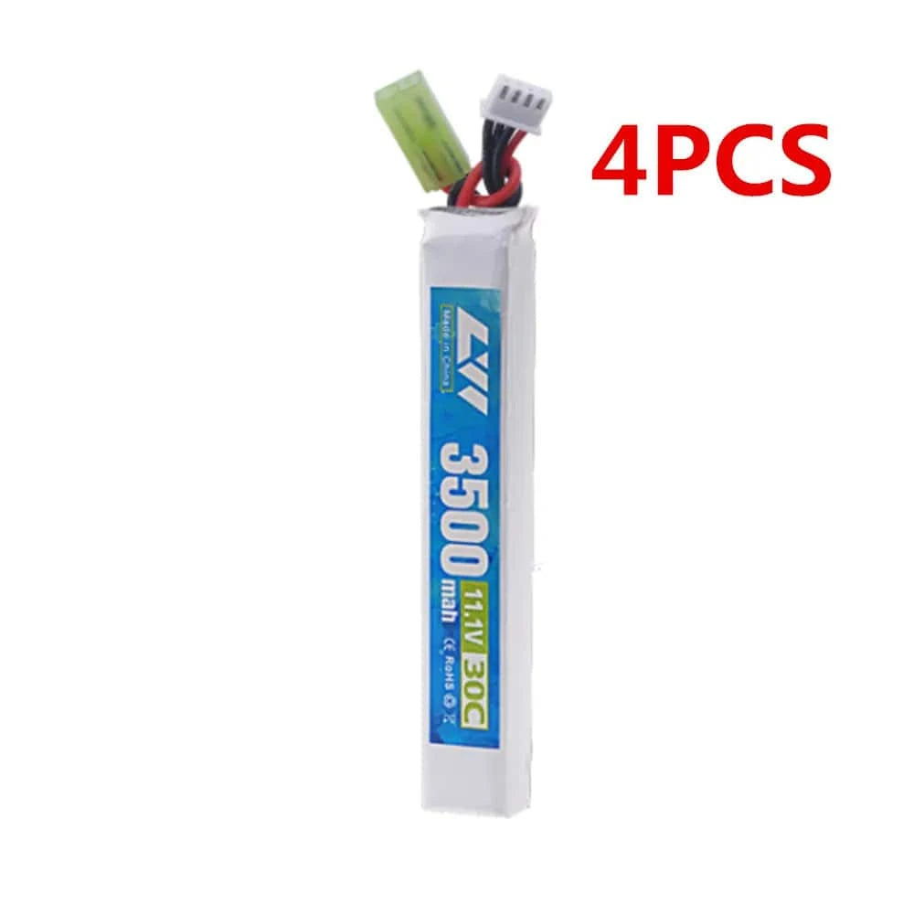 Original LiPo battery 11.1V 3S 3500mAh 30C 5020120 for RC Water Gun Airsoft BB Air Pistol Electric Toys Guns Parts 4pcs Small tamiya