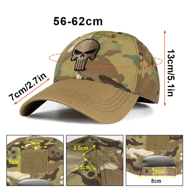 Outdoor Camouflage Adjustable Caps Sunscreen Tactical Trucker Hat Camo Snapback Hunting Camping Fishing Sport Cycling Hiking Cap