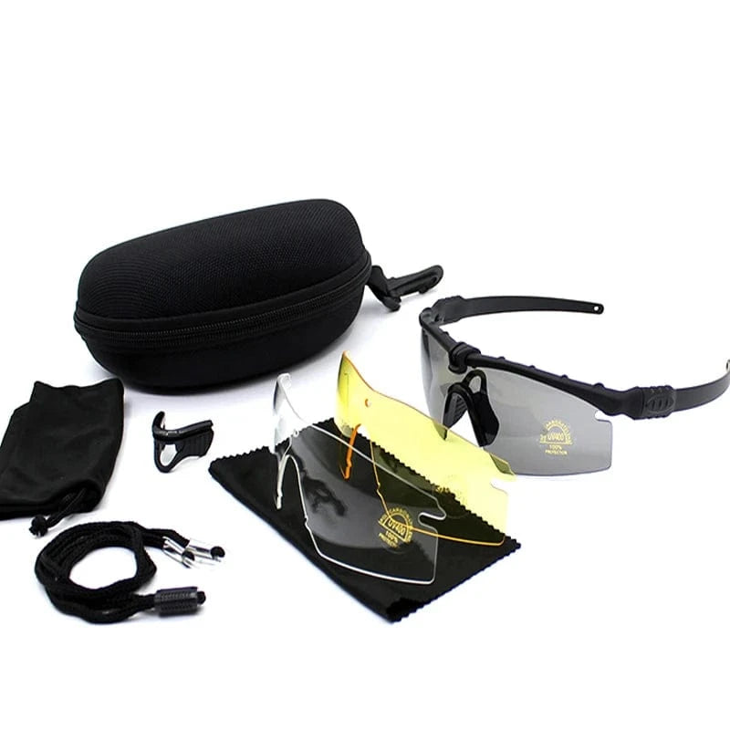 Outdoor Military tactics Glasses 3.0 Ballistic Polarization Goggles Military Hunting Air Gun Shooting Protective Glasses Black / CHINA