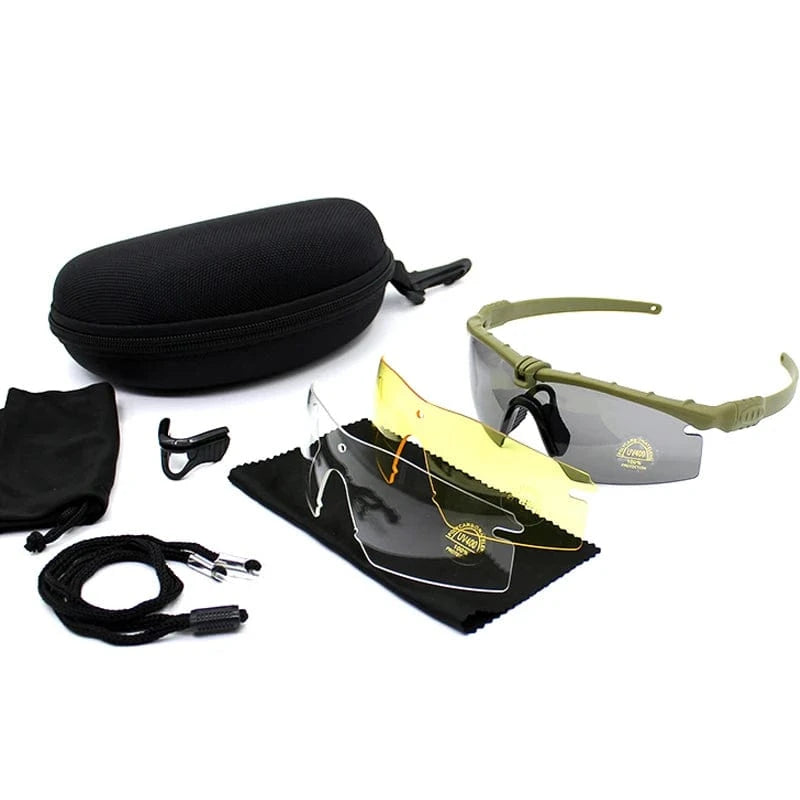 Outdoor Military tactics Glasses 3.0 Ballistic Polarization Goggles Military Hunting Air Gun Shooting Protective Glasses Green / CHINA