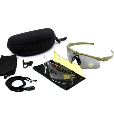 Outdoor Military tactics Glasses 3.0 Ballistic Polarization Goggles Military Hunting Air Gun Shooting Protective Glasses Green / CHINA