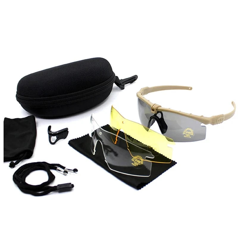 Outdoor Military tactics Glasses 3.0 Ballistic Polarization Goggles Military Hunting Air Gun Shooting Protective Glasses Tan / CHINA