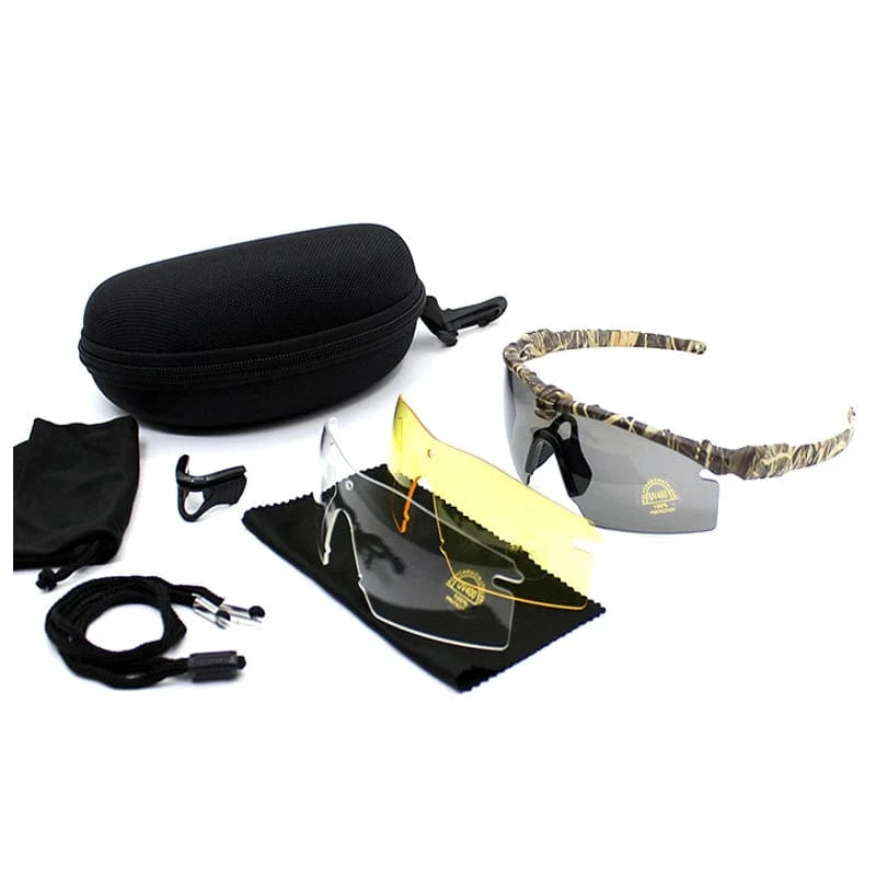 Outdoor Military tactics Glasses 3.0 Ballistic Polarization Goggles Military Hunting Air Gun Shooting Protective Glasses Tree Camo / CHINA