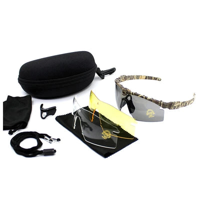 Outdoor Military tactics Glasses 3.0 Ballistic Polarization Goggles Military Hunting Air Gun Shooting Protective Glasses Tree Camo / CHINA