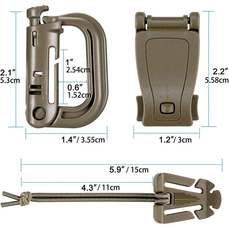 LEGEND AIRSOFT 0 Pack accessoires fixation Molle sac à dos 13 pcs