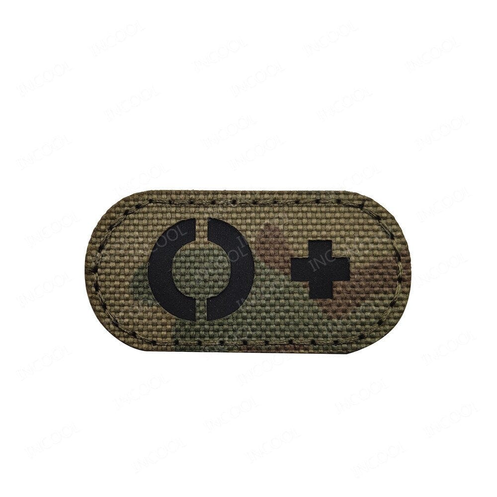 ACTION AIRSOFT 0 Reflective CP O Patch A+ B+ AB O+ réfléchissant