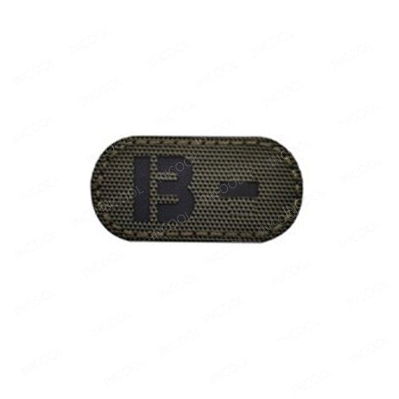 ACTION AIRSOFT 0 Reflective Green B N Patch A+ B+ AB O+ réfléchissant