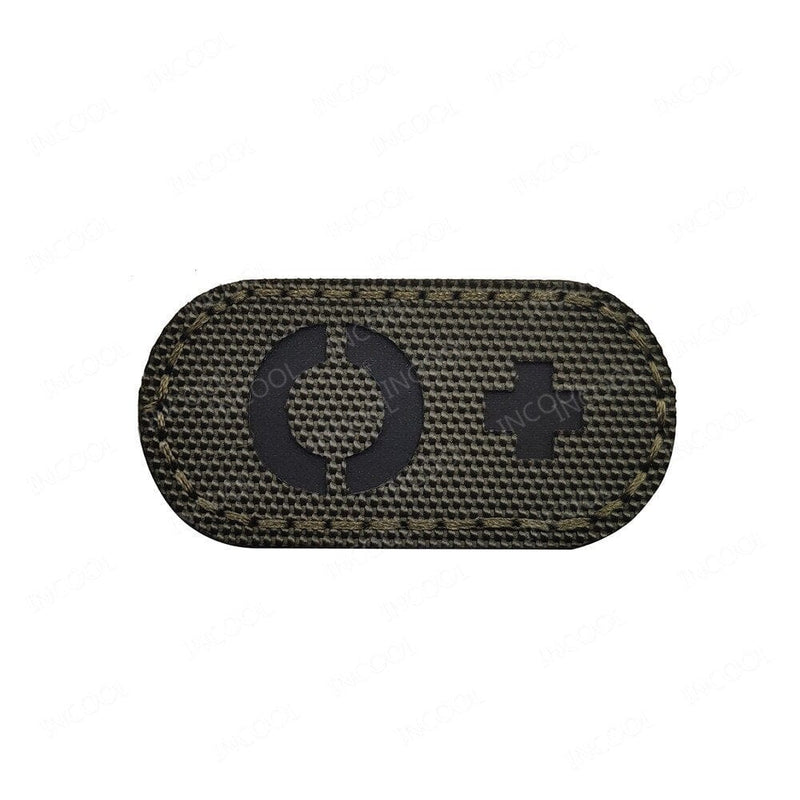 ACTION AIRSOFT 0 Reflective Green O Patch A+ B+ AB O+ réfléchissant