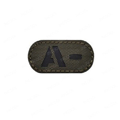 ACTION AIRSOFT 0 Reflective Green A N Patch A+ B+ AB O+ réfléchissant