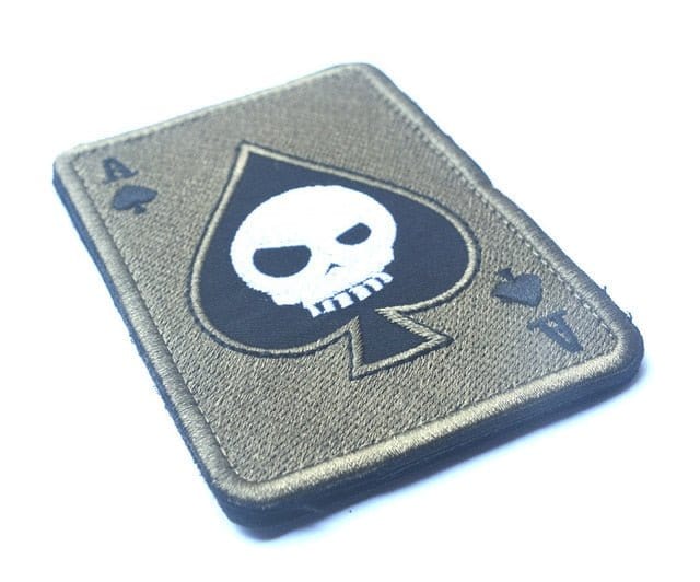 ACTION AIRSOFT 0 hook loop Patch carte Skull Poker