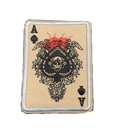 ACTION AIRSOFT 0 iron on 5 Patch carte Skull Poker