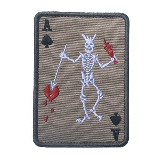 ACTION AIRSOFT 0 hook loop 5 Patch carte Skull Poker