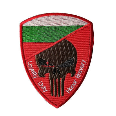 LEGEND AIRSOFT 0 Bulgarie Patch crâne drapeau national 3D 7x9,5 cm