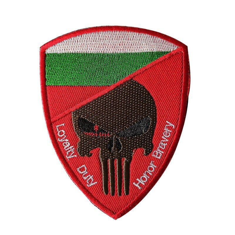 LEGEND AIRSOFT 0 Bulgarie Patch crâne drapeau national 3D 7x9,5 cm