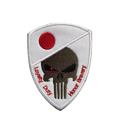 LEGEND AIRSOFT 0 Japon Patch crâne drapeau national 3D 7x9,5 cm