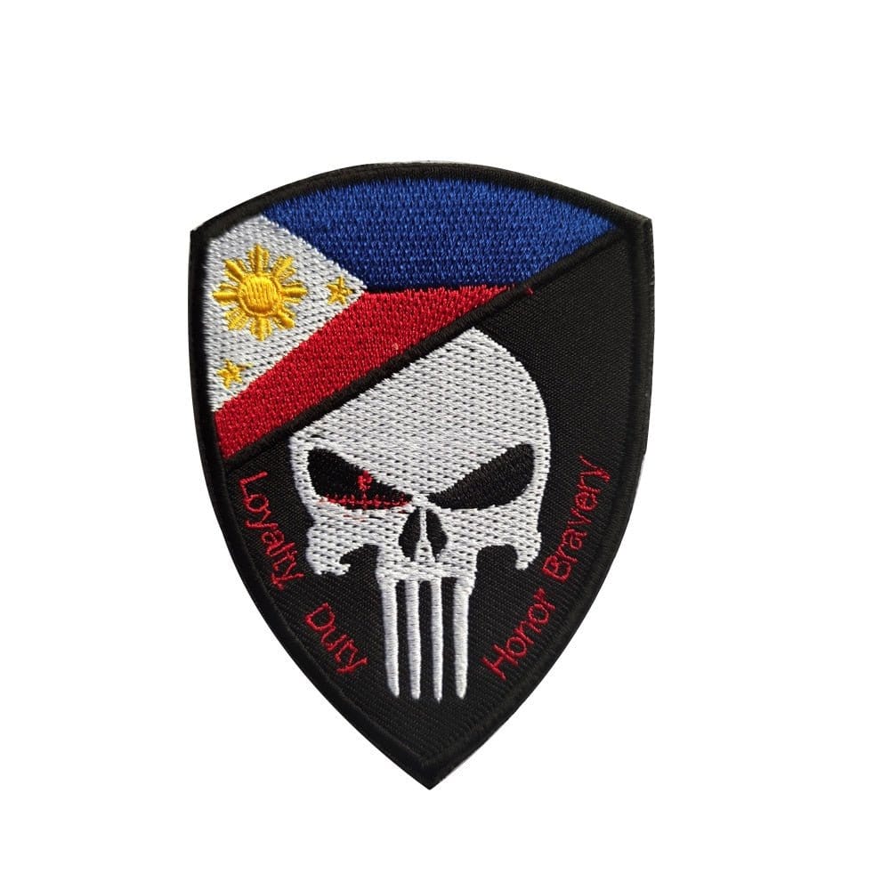 LEGEND AIRSOFT 0 Philippines Patch crâne drapeau national 3D 7x9,5 cm