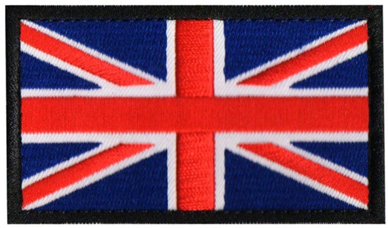 ACTION AIRSOFT 0 UK Black Border Patch drapeau national tissu