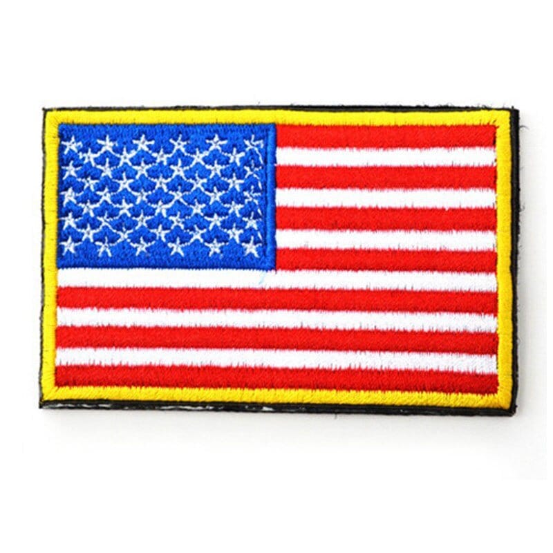 ACTION AIRSOFT 0 US (bord jaune) Patch drapeau national tissu