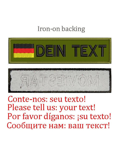 LEGEND AIRSOFT 0 Allemagne-Iron on Patch drapeau nom personnalisé uniforme