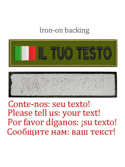 LEGEND AIRSOFT 0 Italie-Iron on Patch drapeau nom personnalisé uniforme