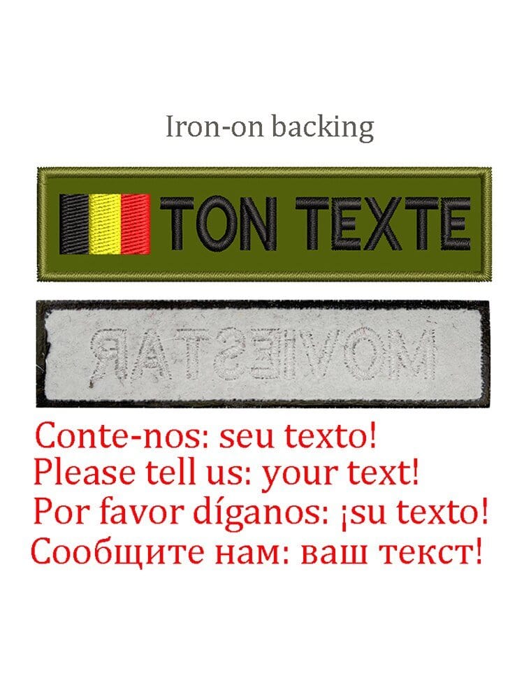 LEGEND AIRSOFT 0 Belgique-Iron on Patch drapeau nom personnalisé uniforme