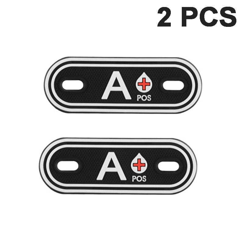 ACTION AIRSOFT 0 A POS Black Red Patch groupe sanguin A B AB O POS +-