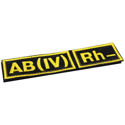 ACTION AIRSOFT 0 AB- 3x12cm (Jaune) Patch groupe sanguin B AB A O (I) Rh