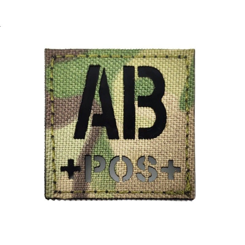 ACTION AIRSOFT 0 Patch groupe sanguin IR camo/noir