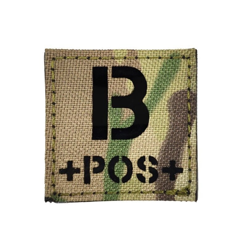 ACTION AIRSOFT 0 Multicam B Patch groupe sanguin IR camo/noir