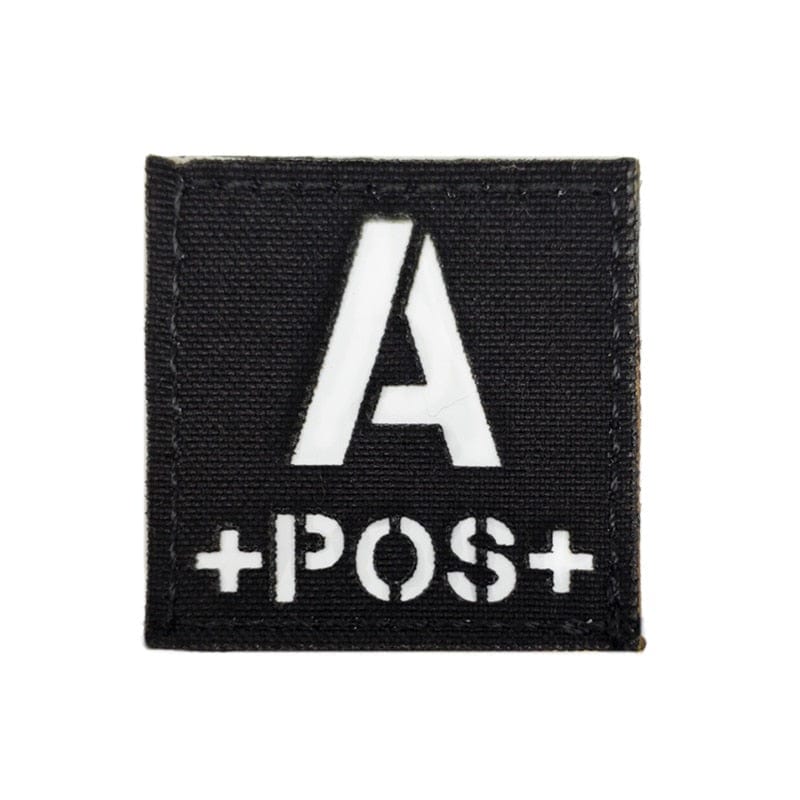 ACTION AIRSOFT 0 Black A Patch groupe sanguin IR camo/noir